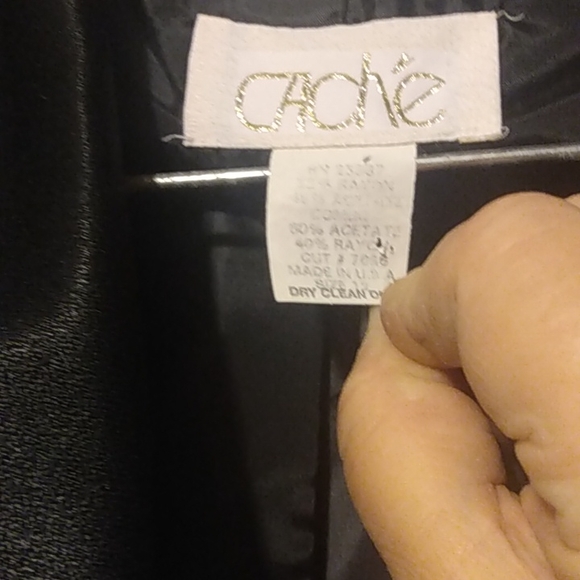 CACHE Vintage TUXEDO STYLE LITTLE BLACK SHEATH DRESS With BOLERO BLAZER - Picture 11 of 12